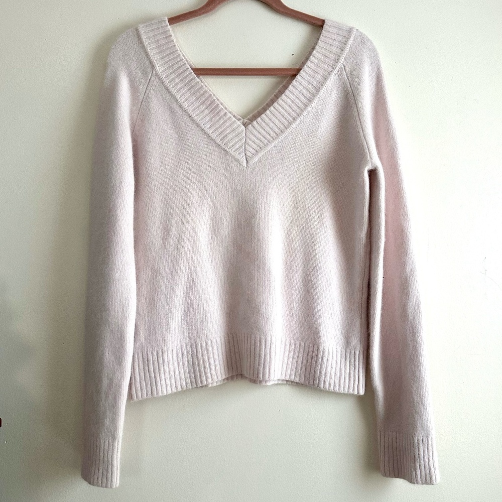 Carole Little • Angora Wool V-Neck Sweater